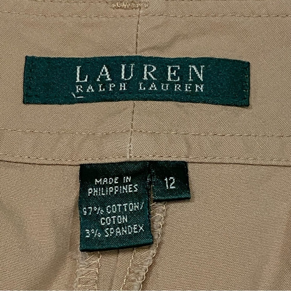 LAUREN RALPH LAUREN / Dark khaki Bermuda Shorts Size 12 - Picture 3 of 10